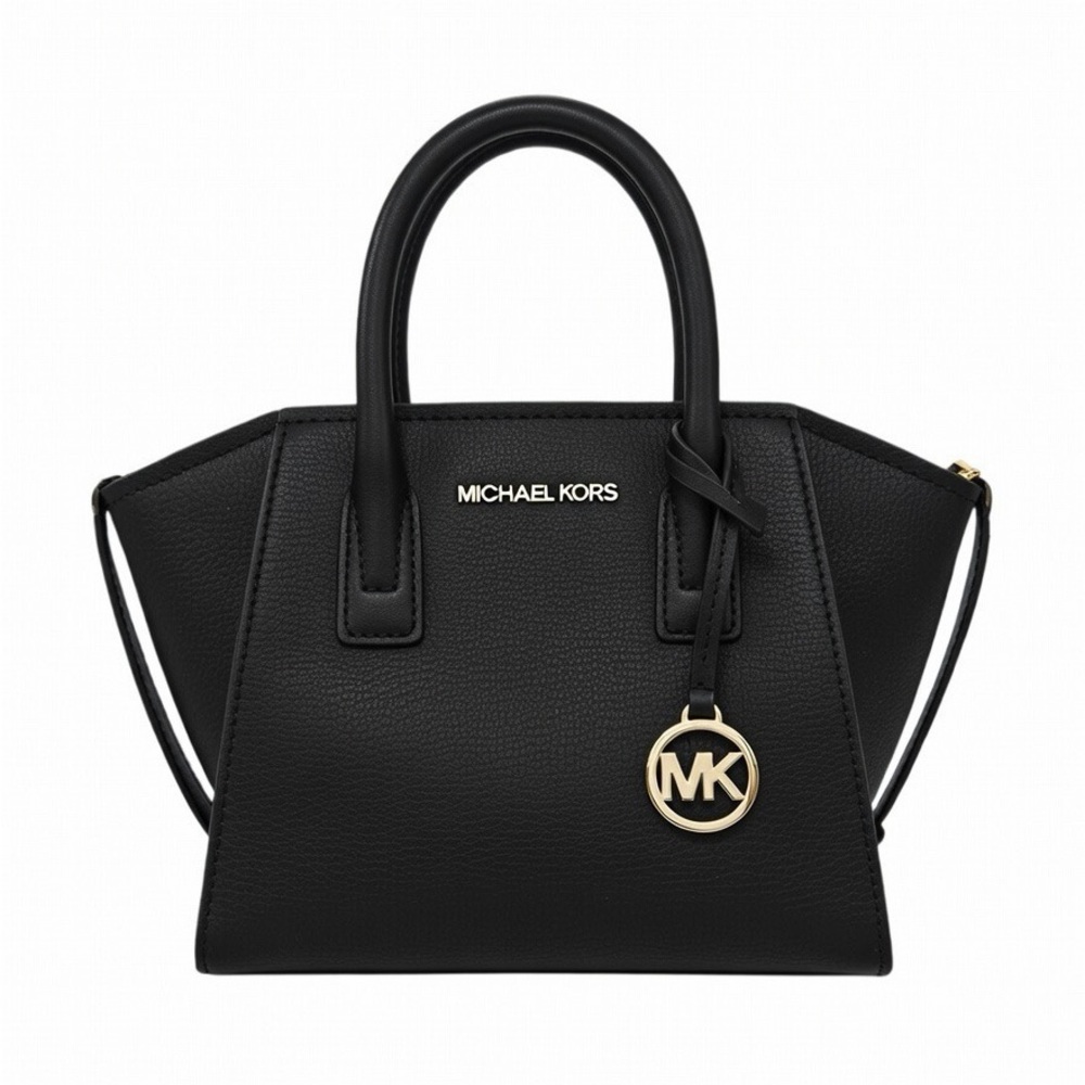 Michael Kors Black Satchel with Gold Accents